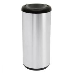 Lixeira Inox Tramontina 40L Cápsula Selecta Basculante Preto, Preto e 