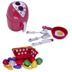 Cozinha Infantil Menino Kit Brinquedo Mercado 19 Peças - Altimar