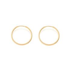 Brinco Rommanel Banhado A Ouro Pequena Argola Fina Lisa 522012, 0