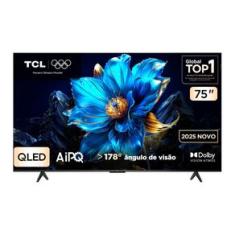 Smart TV 75 TCL QLED 4K Ultra HD 75P7K com Sistema Operacional Google TV, HDR10+, HDMI 2.1, Chromecast built-in, Dolby Vision e Atmos Preto / Bivolt