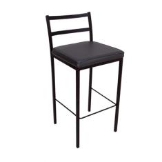 Banqueta Estilo Industrial Abalone Preto