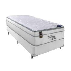 Cama Box Solteiro + Colchão Portobel Ecstasy Molas Ensacadas 70x88x188