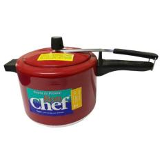 Panela de Pressão 4,5 Litros - Vieggio, Vermelho