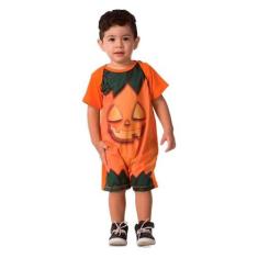 Fantasia de Halloween Bebe Abobora 0 a 18 meses - Fantasias Carol FSP,