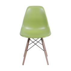 Conjunto 4 Cadeiras Eames Dkr Base Madeira Or Design Verde
