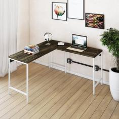 Escrivaninha Mesa Escritório em L Estilo Active 135cm Industrial - Yes