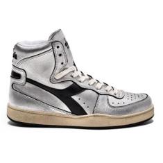 Tênis Diadora MI Basket Silver Metalizado Couro Feminino SILVER METALLIZED/BLACK 35 Diadora-Feminino