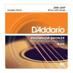 Encordoamento para violão  aço ej15 extra ligth bronze