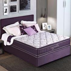 Conjunto Cama Box Colchão Casal 32cmx138cmx188cm Kappes Kappesberg Berinjela