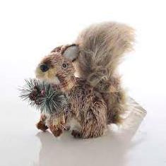 Enfeite Decorativo de Natal Esquilo Estilo 18X9X16cm