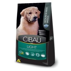 Cibau Light para Cães Adultos de Raças Médias e Grandes Sabor Carne e Frango 12Kg