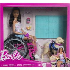 Boneca Barbie - Cadeira de Rodas com Cao de Servico MATTEL