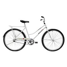 Bicicleta Aro 26 Tropical Feminina Freio De Pé Contra Pedal Com Garupa Vintage (Branco)