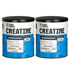 2x Creatina Monohidratada Plant Power 300g, Sem Sabor