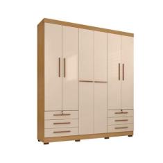 Guarda Roupa De Casal 6 Portas e 6 Gavetas Sem Espelho Durham - EdeCas