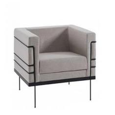 Poltrona Le Corbusier Linho Várias Cores - DAF Mobiliário, Begé