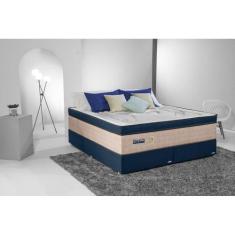 Cama Box Casal King Size 193x203x78cm Royal Blue - Gazin Colchões Mega