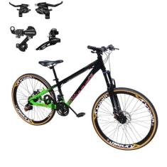 Bicicleta Vikingx Aro 26 24v Tuff 44 Cambio Shiamno Traseiro Dianteiro