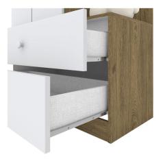 Guarda Roupa Infantil Labirinto 2 Portas Rústico Branco – Henn