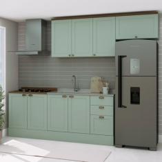 Armário De Cozinha Genialflex Iluminata 4 Peças Verde Mint