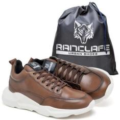 Tênis Masculino Cano Médio Em Couro Confortável Ranclafe-Unissex