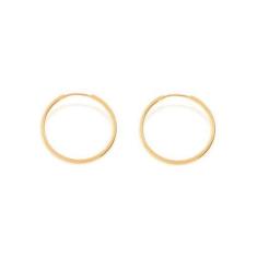 Brinco Rommanel Banhado A Ouro Pequena Argola Fina Lisa 522012, 0