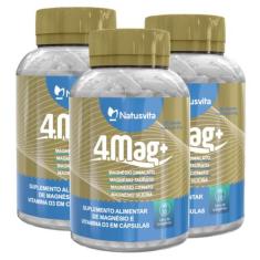 Magnésio Glicina, Dimalato, Citrato e Taurato - NatusVita, 3 und. 360 