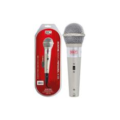 Microfone Dinâmico M-996 Plástico Prata Com Cabo Mxt