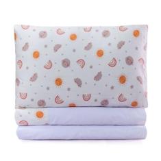 Jogo de lençol berço americano 3 peças 100% algodão Moderninhos - Mari