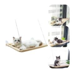 Cama Caminha De Janela Para Gatos Com Ventosas Suspensa Rede - MHR