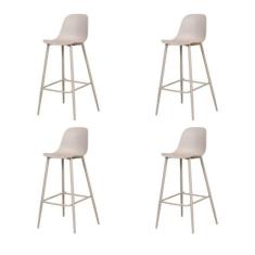 Kit 4 Banquetas Altas Miami Abi Fratini 101,50 cm (altura) Polipropile