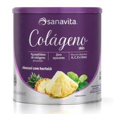 Colageno Skin Sabor Abacaxi Com Hortela - 300G - Sanavita