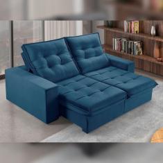 Sofá Retrátil e Reclinável 2 Lugares 290cm M166 Azul
