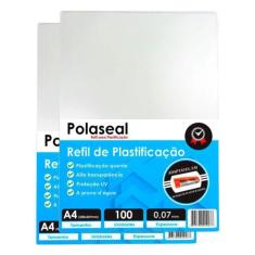 Polaseal A4 200un Plástico para  Plastificação 0,07 175mic - Marpax