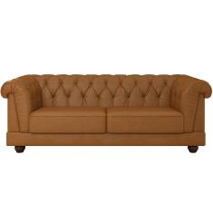 Sofá 3 Lugares Sala de Estar Living 220cm Soho M03 Couríssimo Whisky - Lyam Decor