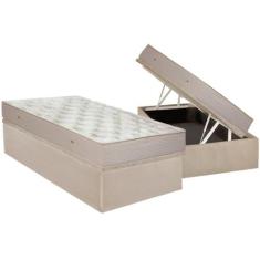 Cama Box Baú Solteiro: Colchão Molas Ortobom Hotelaria Multilastic Ort