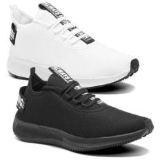 Combo 02 Pares Tênis para Academia Masculino Esportivo Treino Malhar BF Shoes-Masculino