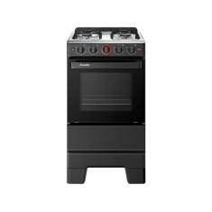 Fogão Esmaltec Ideal Super 4 Bocas Automático F4IAB Preto, Preto, Bivo