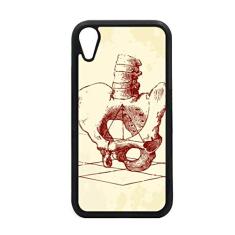 Capa para iPhone XR com desenho de esqueleto humano para proteção de telefone Apple