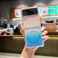 Para Samsung Galaxy Z Flip 3 4 5G Flip3 Flip4 ZFlip3 ZFlip4 Caso Gradiente Glitter Para Magnetic Wireless Charging Cover, A05, Para Samsung Z Flip 3