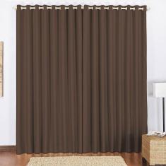 Cortina Blackout 2,00M X 1,70M Tabaco Tecido Blackout Corta Luz Sala Quarto Nova