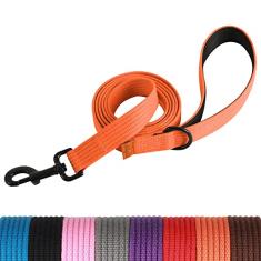 lynxking Coleira para cães de 1,8 m para cães grandes, médios e pequenos, trelas de nylon resistentes resistentes para caminhadas e treinamento, coleira resistente para cães de 1,8 m com anel D para