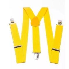 Fantasia Suspensório Amarelo Adulto Ajustável moda - Lynx produções