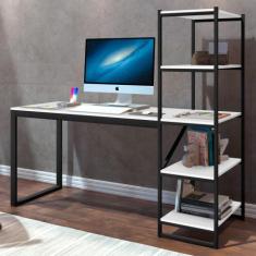 Mesa para Computador Innovare 4 Prateleiras Preto/Branco - Art Panta, 