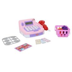 Brinquedo Caixa Registradora Mini Mercado Infantil C/ Acessórios E Som