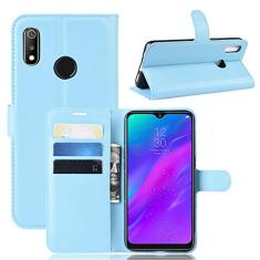 Capa para OPPO Realme 3 Carteira de Couro Flip Capa para OPPO Realme 3 Capa de Proteção de Telefone Capa com Design Simplificado