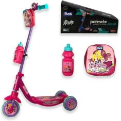 Patinete Infantil com Garrafinha e Bolsa - Rosa