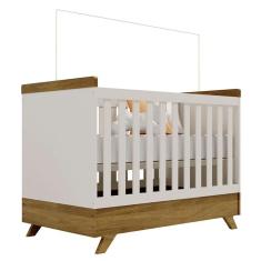 Berço Americano Retro Vitória Off White Carvalho – Canaã