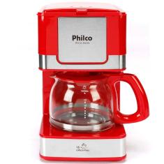 Cafeteira Elétrica Philco PH16 15 Xícaras - Vermelha/Aço Escovado