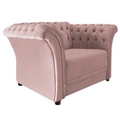 Poltrona Decorativa Chesterfield Rosê